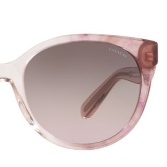 Coach | Transparent Pink Iridescent Sunglasses with - Picture 5 of 13